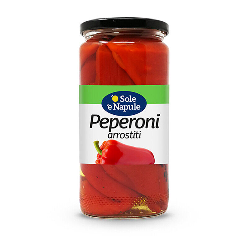 Peperoni arrostiti al naturale - 480 gr. 'o Sole 'e Napule