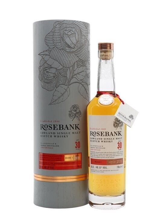 Scotch Whisky Lowland Rosebank 1990-2020 Release one 30 anni 70cl