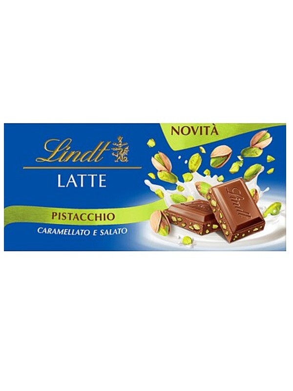 TAVOLETTA LINDT AL LATTE CON PISTACCHIO E CARAMELLO SALATO 90 GR