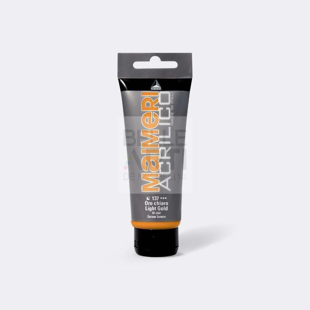 COLORE ACRILICO SERIE AM DA 75 ML. Metallico 137 ORO CHIARO
