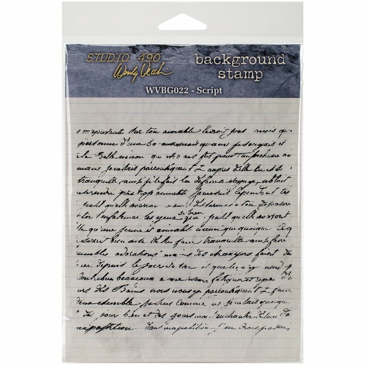 Stampers Anonymous Wendy Vecchi Cling Stamp Rubber 5"x 5""-Script (r7n)