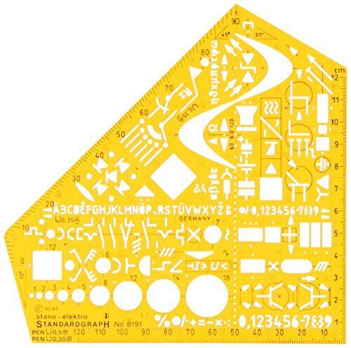 Standardgraph Elektro/8191 - Squadra sagomata con stencil (m0v)