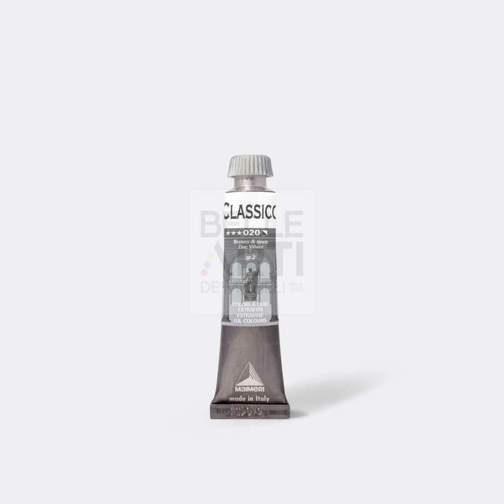 COLORE AD OLIO SERIE CLASSICO DA 20 ml. 020 BIANCO ZINCO