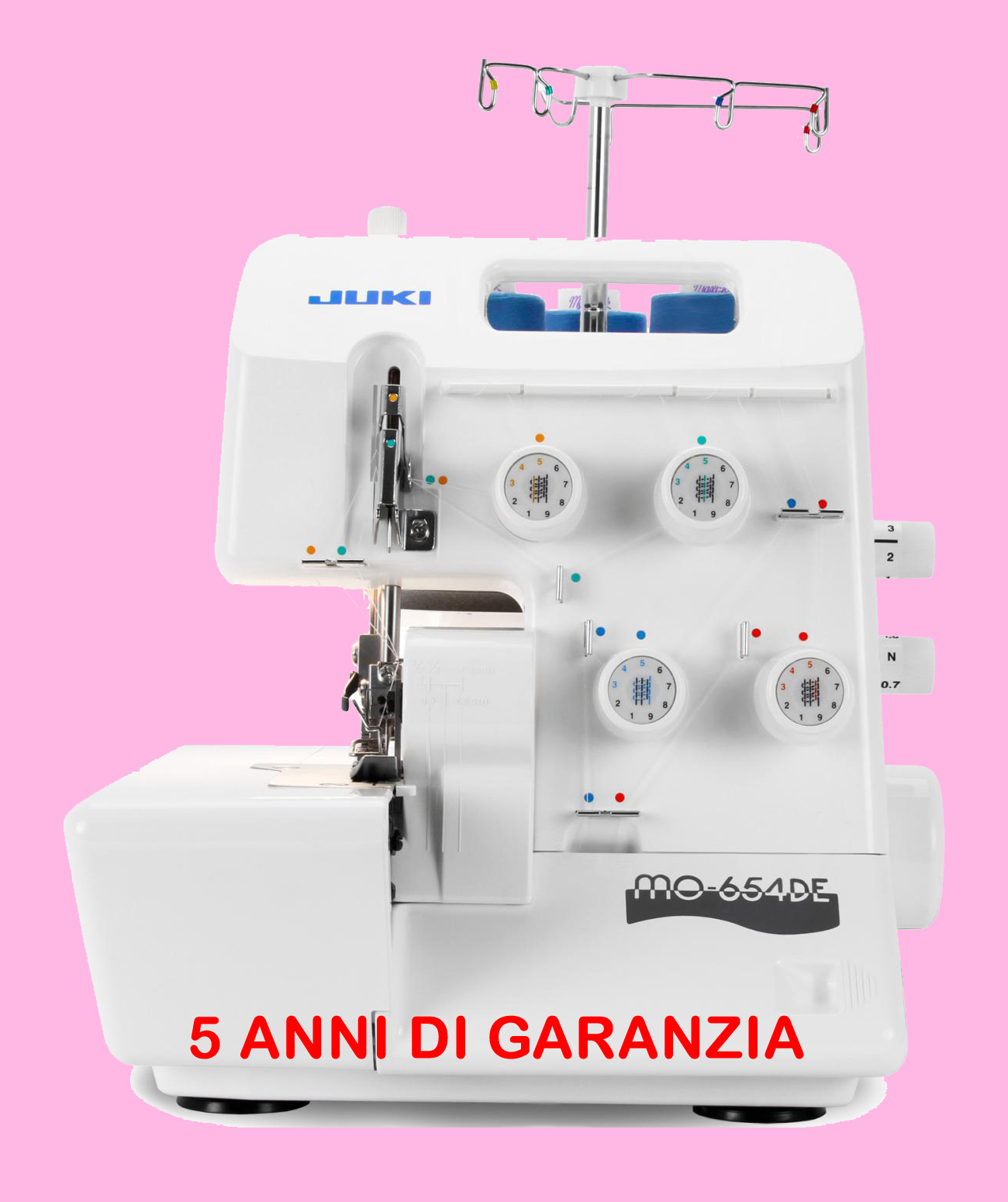 TAGLIA E CUCI JUKI MO 654DE TAGLIACUCI TAGLIACUCE MACCHINA DA PER CUCIRE MO654DE