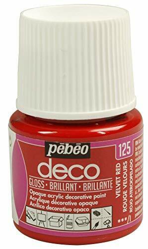 Pebeo Deco Bright Paint, velluto rosso, 45 ml (z9G)