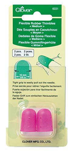 Clover Flexible Rubber Thimbles Ditali: Gomma Flessibile: M: 2 Pezzi, (Z3b)