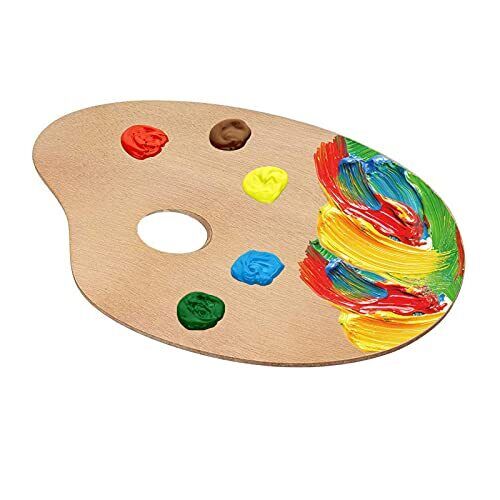 Palette de peinture en bois, palette de peinture à l'huile de forme (e4o)