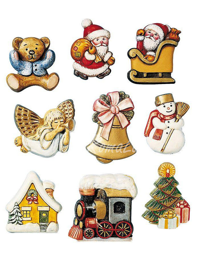 1 STAMPO CON 9 FORME Babbo Natale orsetto angelo con tromba FORMINE DECORAZIONI