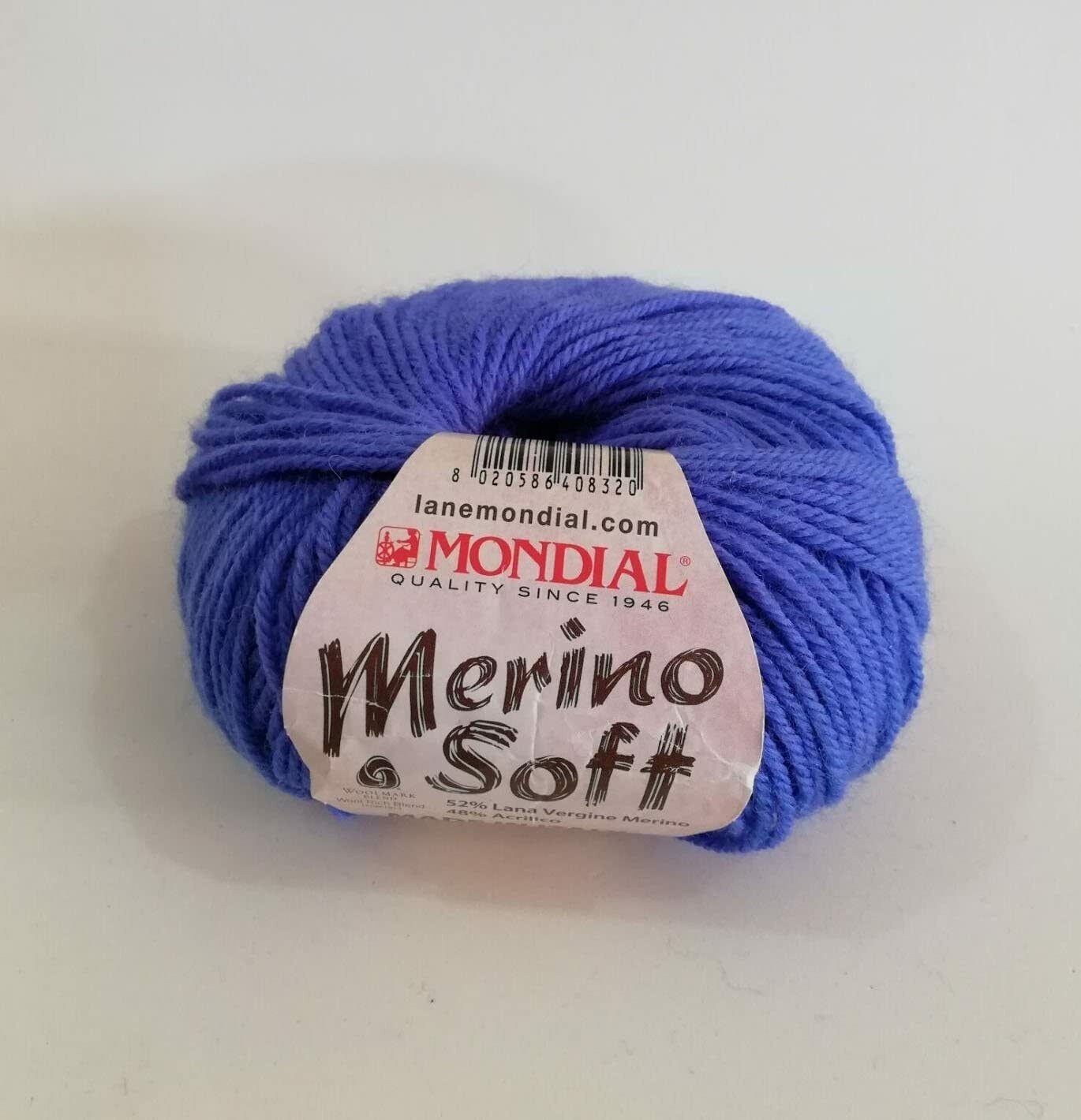 LANA VERGINE MERINO GR 50 MT 125 (50g - 001 Azzurro)