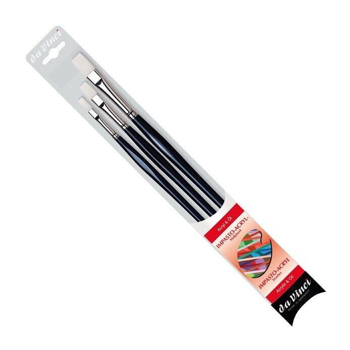 Set 3 pennelli in fibra sintetica DA VINCI - IMPASTO-ACRYL (5105VINCI)