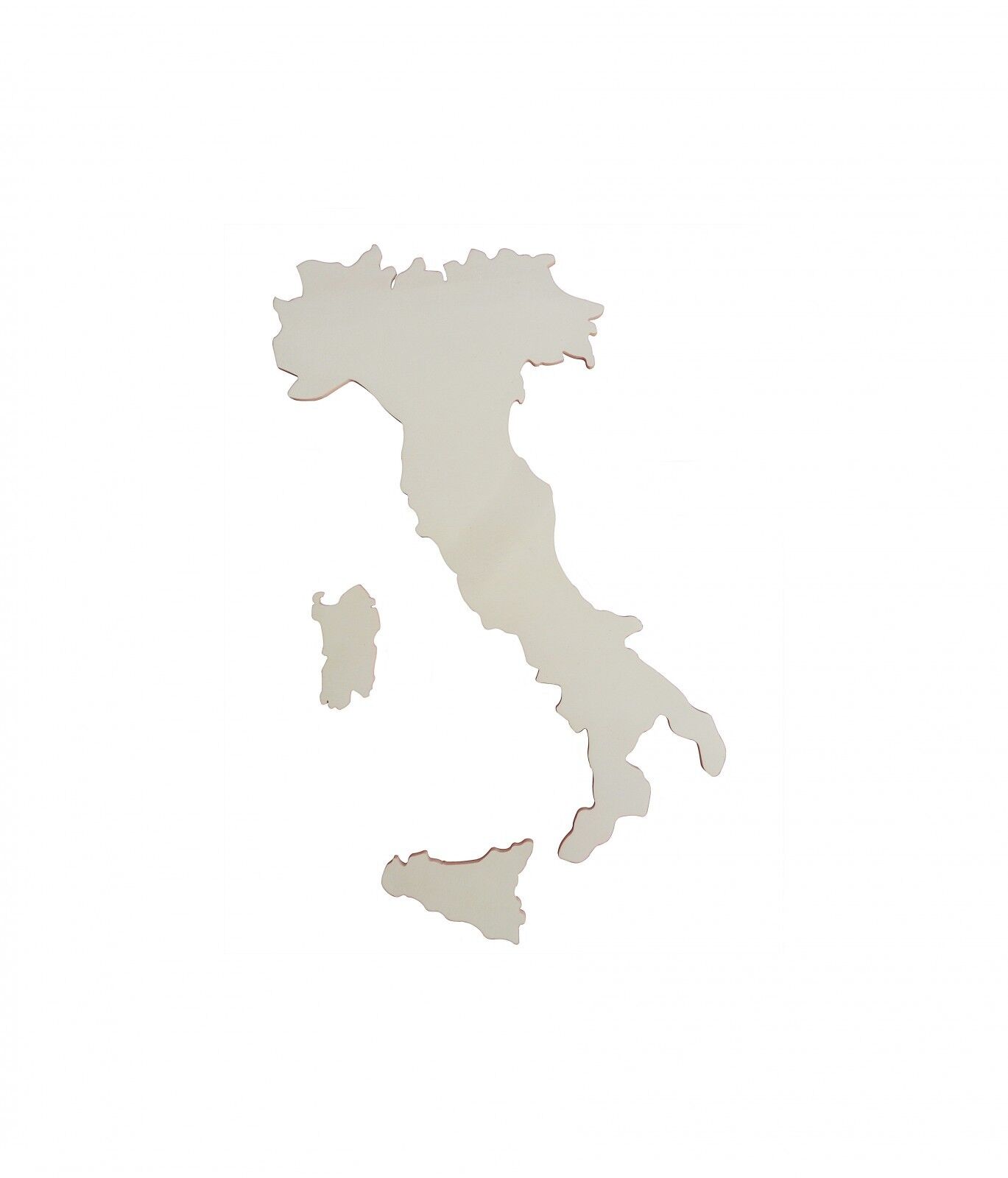 Sagoma in legno Italia con Sicilia e Sardegna