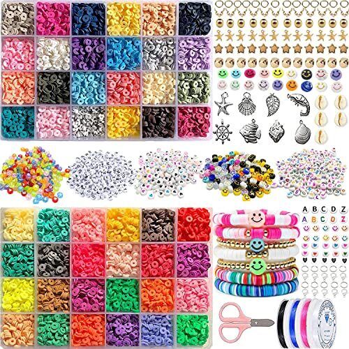 Perline per Braccialetti, 6mm kit perline per bigiotteria fai da te (m9g)