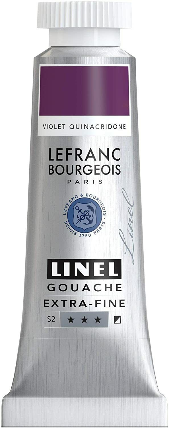 Lefranc Bourgeois 301182 - Gouache Extra Fine Linel - Violetto Quinacridone 14ml