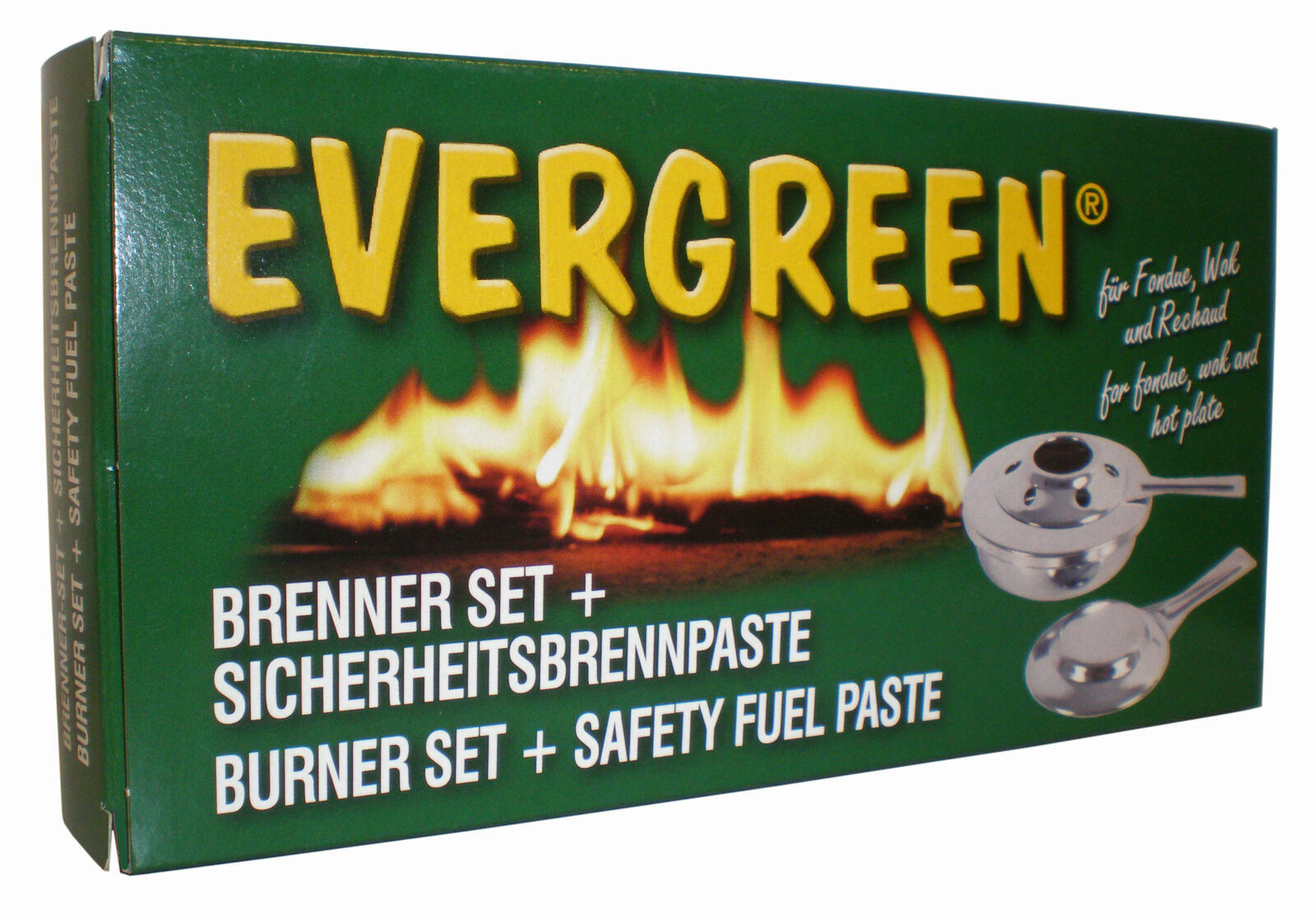 Kit fornelletto bruciatore e ricarica pasta combustibile per fonduta barbecue