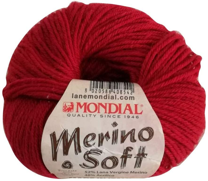 LANA VERGINE MERINO GR 50 MT 125 (50g - 093 Bordeux)