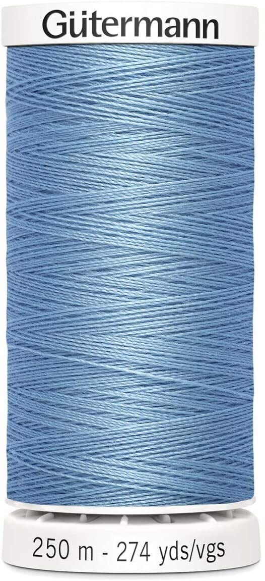 GUTERMANN - 250mt - FILO PER CUCITO 100% POLIESTERE - COLORE AZZURRO 143