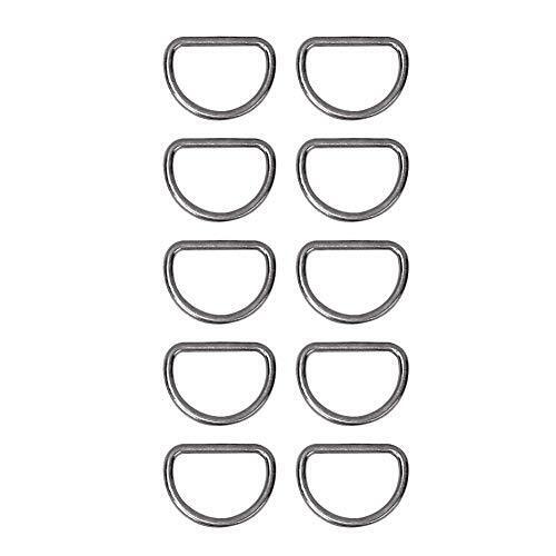 Cikonielf Anello a D 10Pcs Metal D Ring 15mm D Ring Fasteners Fibbie (o9u)