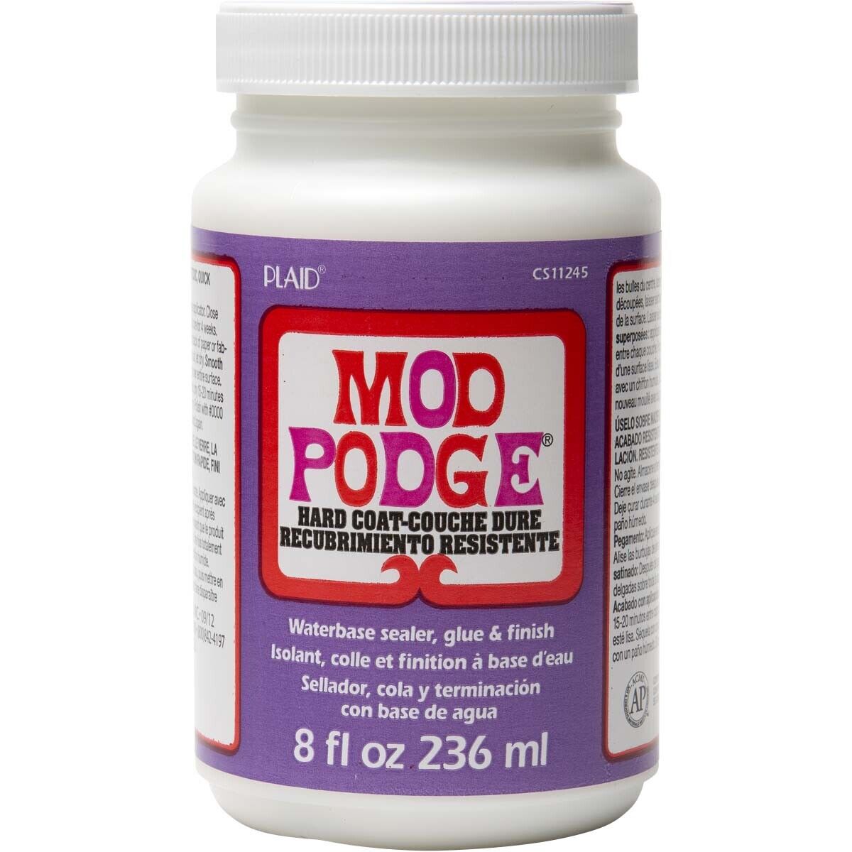 236 ml MOD Podge Hard Coat Glue Finish Colla satinata per decoupage Satin fin...