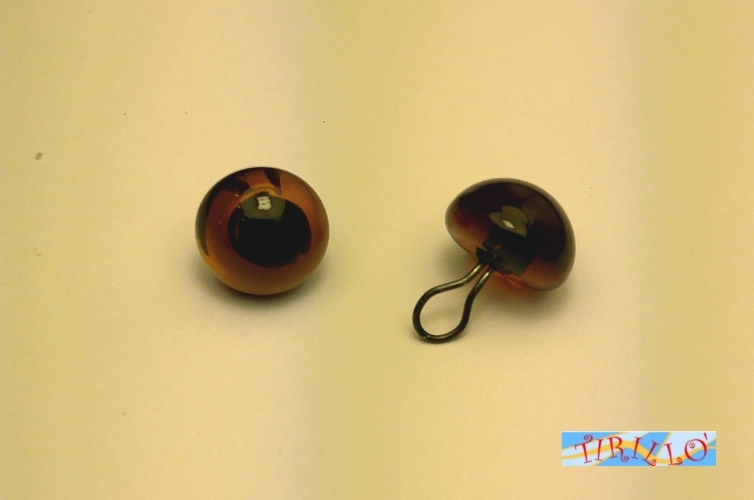 PUPAZZI - 2 occhi di vetro per animali - marrone - 20 mm