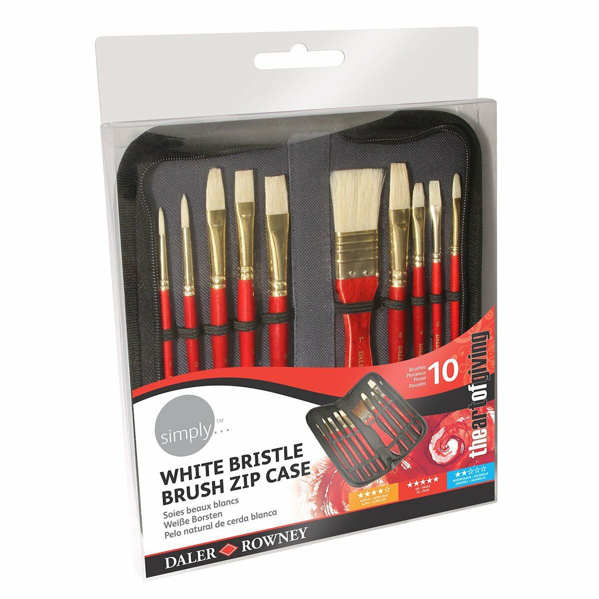 DALER ROWNEY SET 10 PENNELLI SETOLA NATURALE 216949010  DIPINGERE