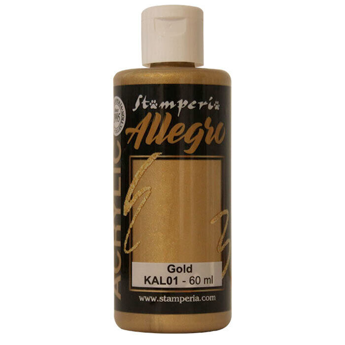 COLORE ACRILICO Allegro Paint KAL01 59 ml oro gold Metallic acrilici acrylic ...