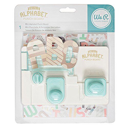 We R Memory Keepers Mini Alphabet Banner Punch Board, plastica, (j9w)