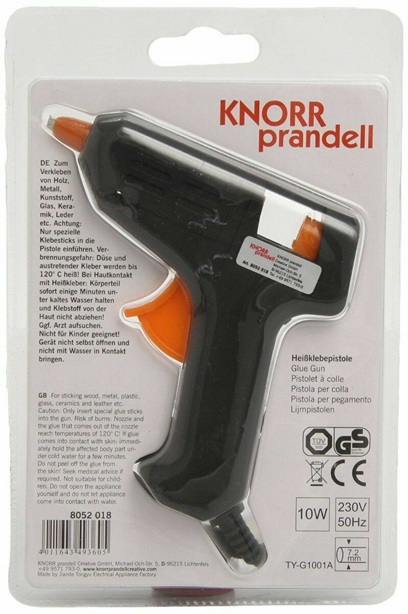 1 MINI PISTOLA PER COLLA A CALDO HOT GLUE PER STICK DA 7 MM 7W Knorr Prandell