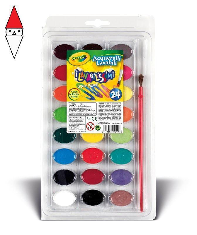 ARTICOLO DISEGNO CRAYOLA (DISTR. BINNEY & SMITH) 24 ACQUERELLI LAVABILISSIMI