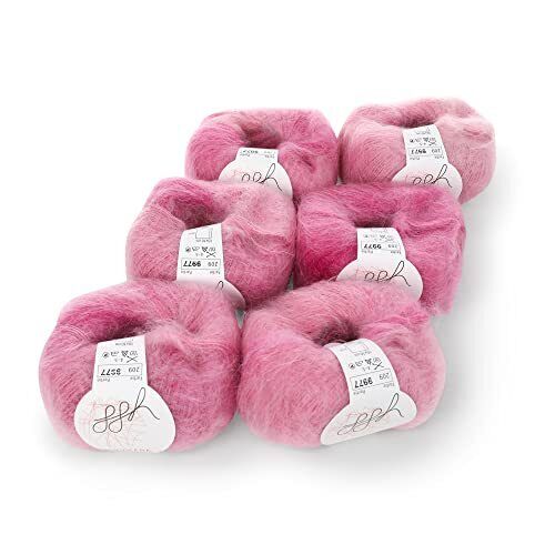 ggh Kidseda Box - 6 gomitoli - lana mohair con seta per lavorare a maglia (f5i)