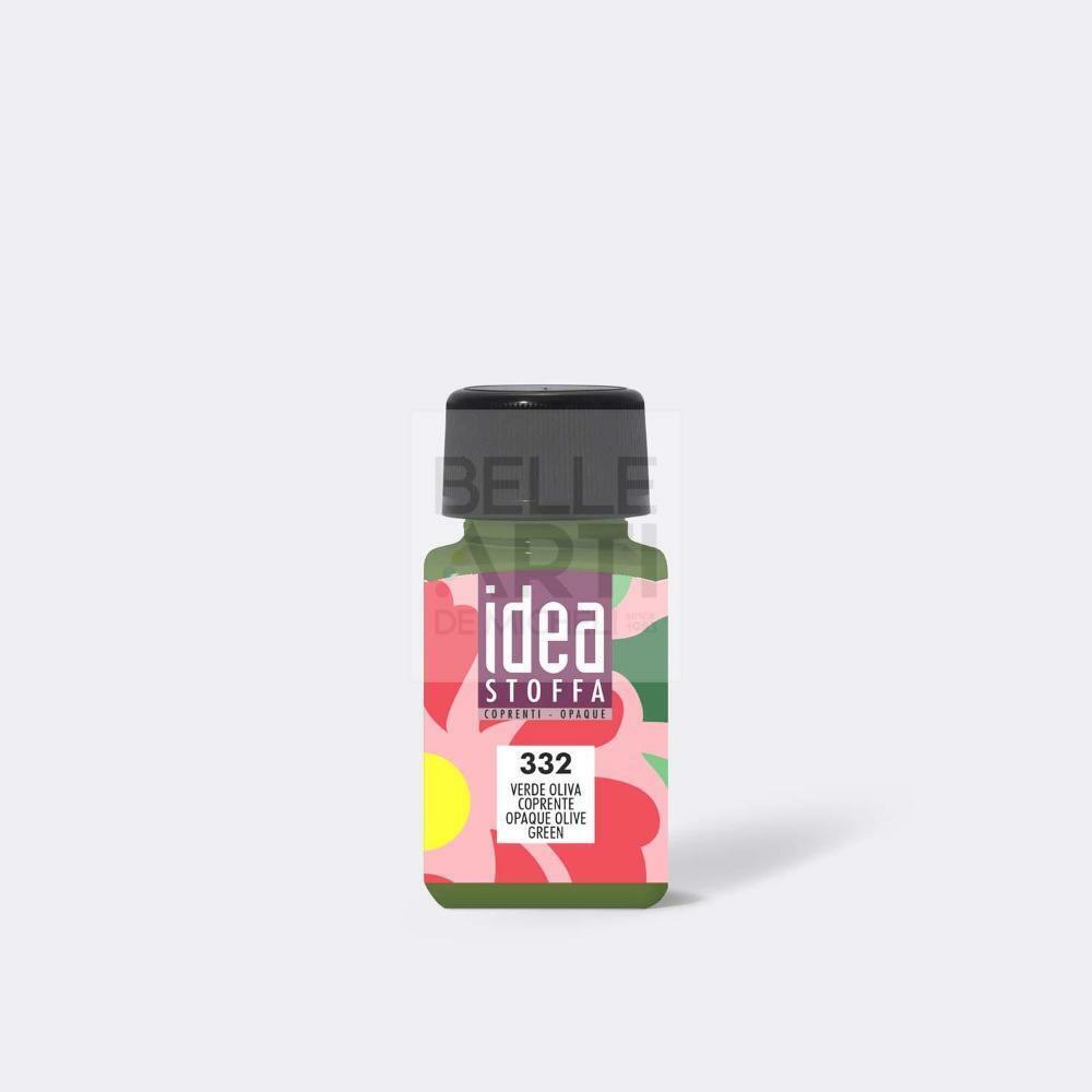 COLORE PER STOFFA IDEA DA 60 ML 332 VERDE OLIVA COPRENTE