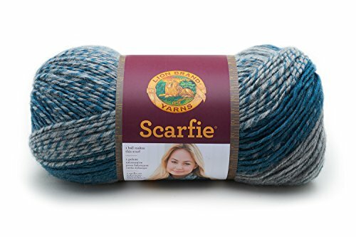 Lion Brand Yarn 826 – 218 Scarfie Filato, Turchese/Argento (q9B)