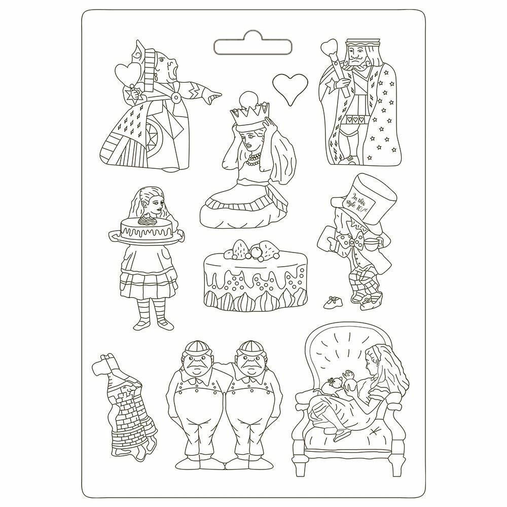 Stampo in plastica flessibile Alice king by Stamperia