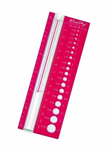 KnitPro - Misuratore per ferri, colore: Rosso (S5i)