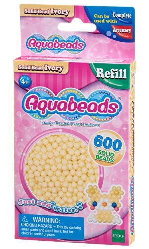 Aquabeads Solid Beads Ivory, Perle 600, Multicolore, 32628 (G0M)