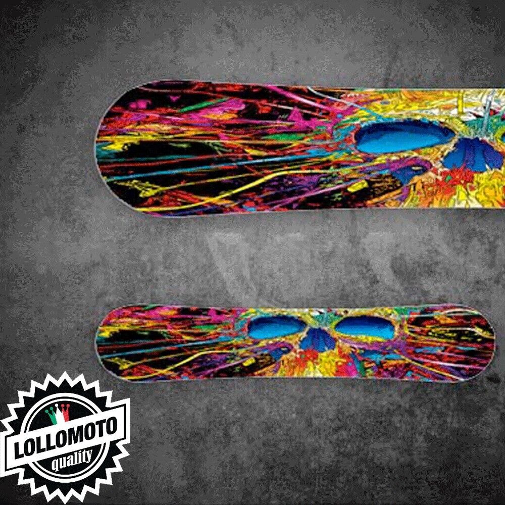 Adesivo Tavola Snowboard Skull Colors STK03 Personalizzata Wrapping Stickers Dec