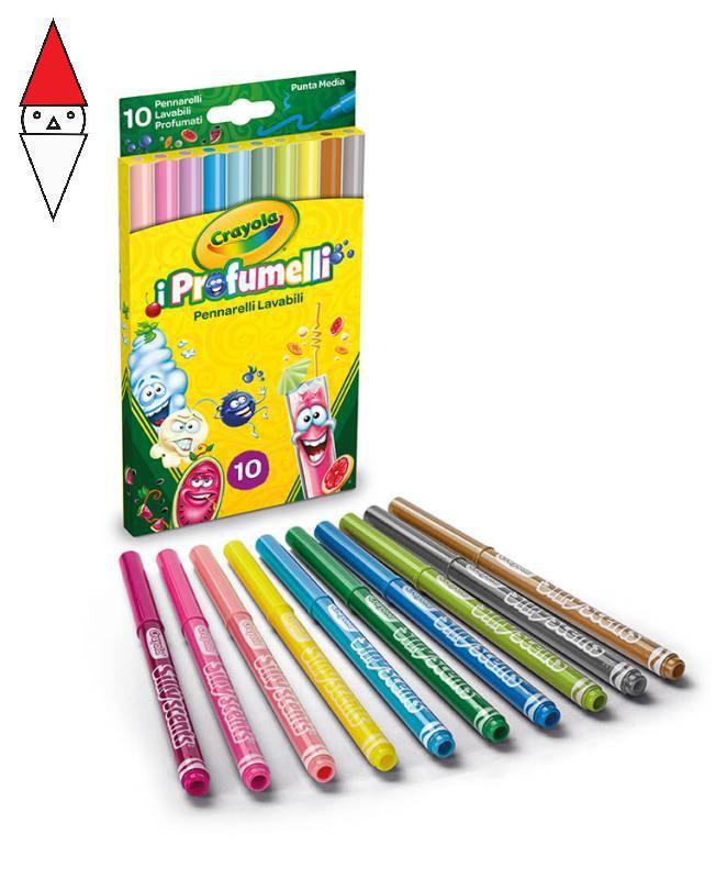 CRAYOLA (DISTR. BINNEY & SMITH) 10 PENNARELLI SUPERPUNTA LAVABILI PROFUMELLI