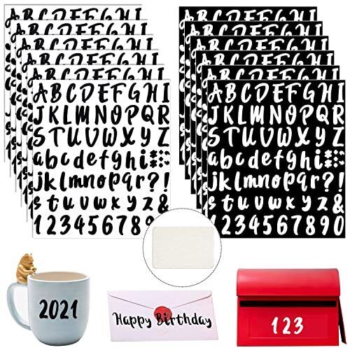 Numeri Lettere in Vinile Autoadesivo Stickers Numeri e Lettere Numeri (i2a)