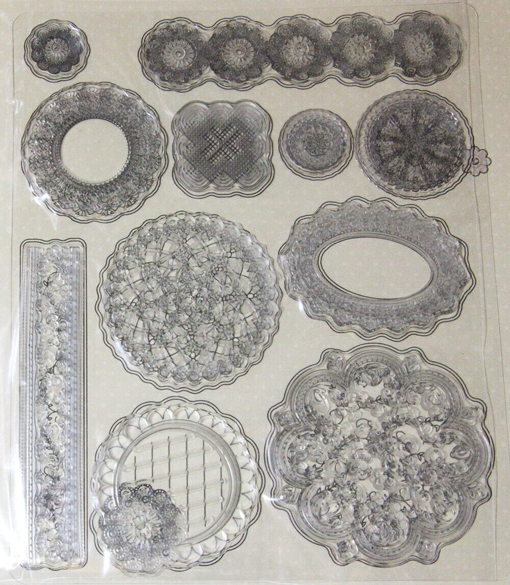 Set timbri in silicone Pizzo ornamenti d&apos;epoca 11 motivi