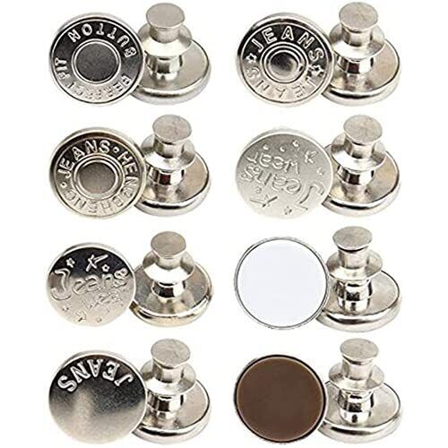 LTZB 8 Instant Buttons Bottoni Jeans Bottoni per Jeans Regolabili Bottoni (E9k)