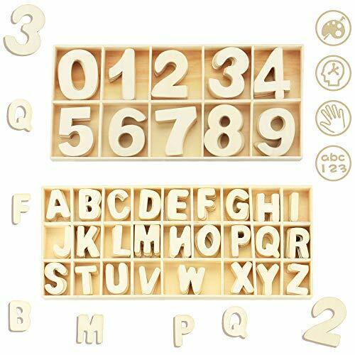 FAVENGO 216 lettere dell'alfabeto e numero in legno, artigianato, legno, (F4w)