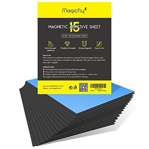 Magicfly Foglio Magnetico Adesivo Flessibile 0,5 mm, Magneti Autoadesivo (p5p)