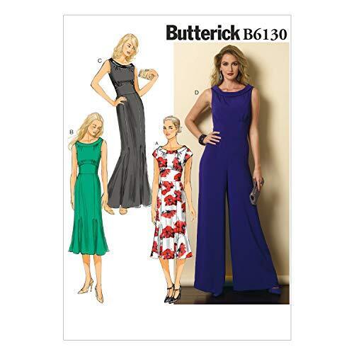 Butterick Patterns 6130 A5 - Cartamodello per Vestito e Felpa, Taglie: UK (K2y)