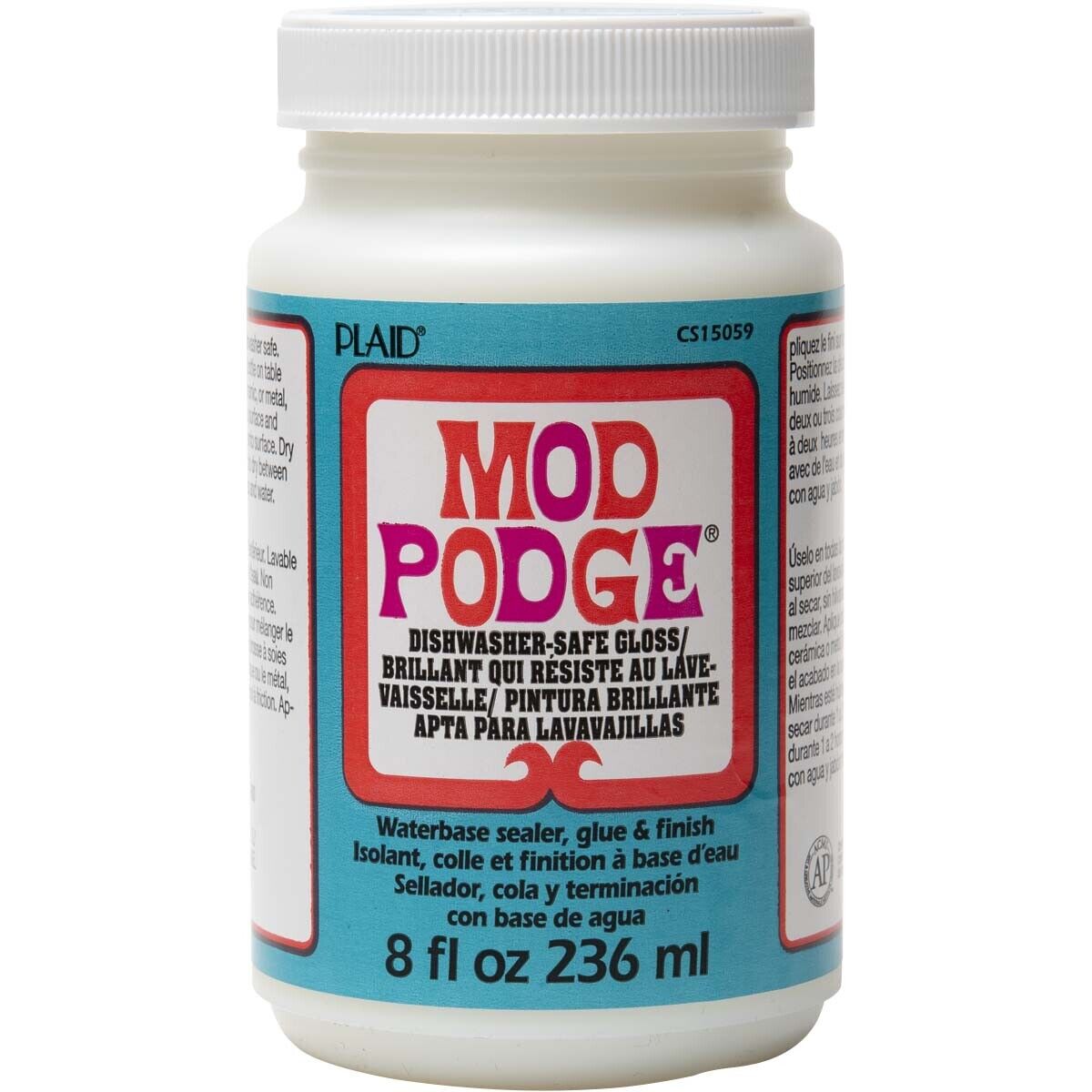 MOD Podge Dishwasher Safe Colla Finitura lucida 236 ml per DECOUPAGE lavastov...