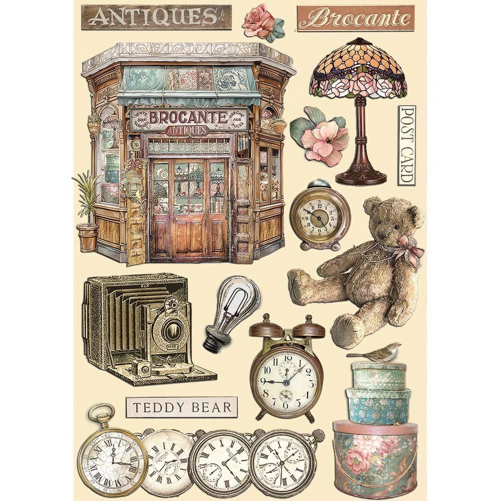 Wooden Shape Colorato Brocante Antiques Stamperia