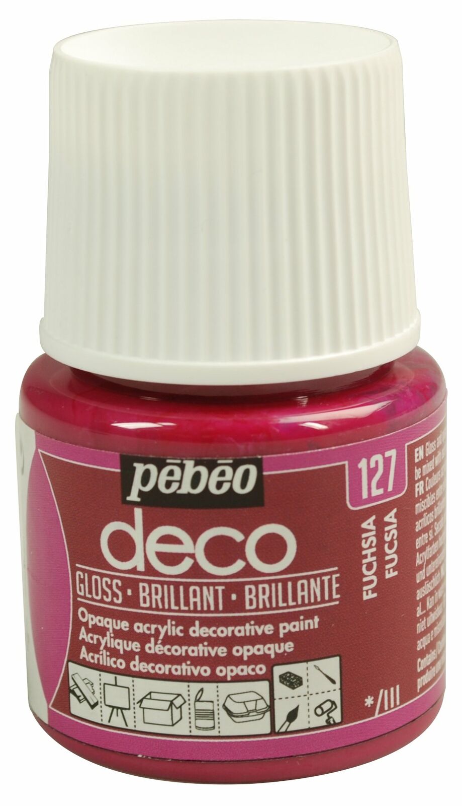 Pebeo Deco Bright Paint, fucsia, 45 ml (E6M)