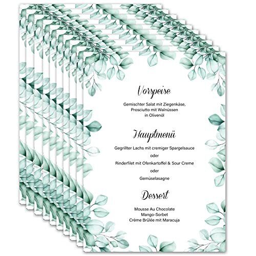 Carta menu matrimonio da stampare DIN A5 - carte bevande vuote (X5W)