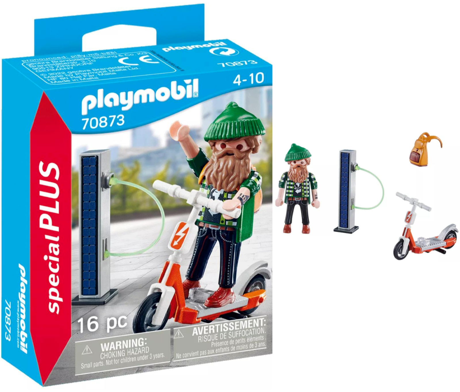 Playmobil Special Plus 70873 Personaggio Hipster Moto Giocattolo Giochi Cantiere