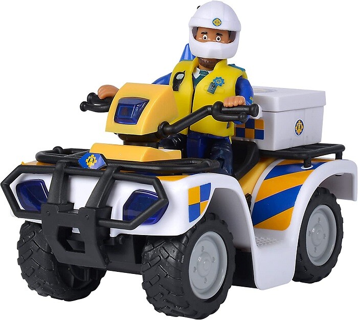 Simba Toys Sam il Pompiere Quad Police con Malcom Incluso