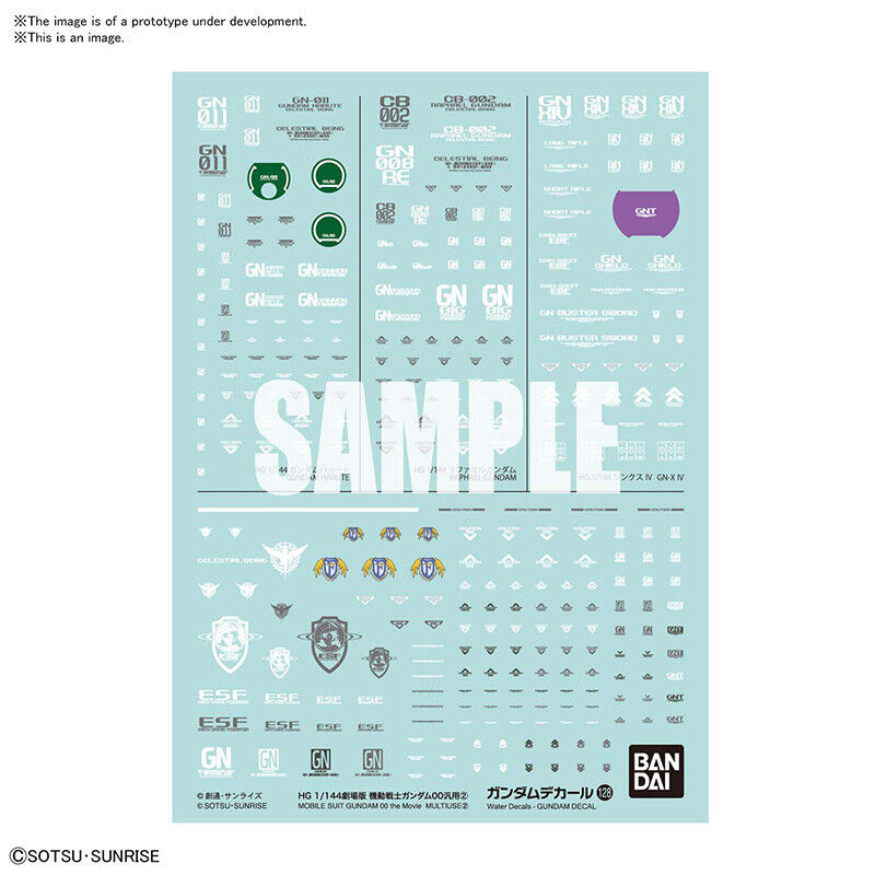 GD128 Gundam Decal 00 Gundam the Movie Multiuse 2 GUNPLA BANDAI