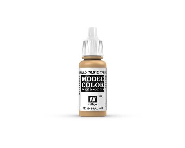 VALLEJO MODEL COLOR TAN YELLOW  17ml.Cod.AV70912-122